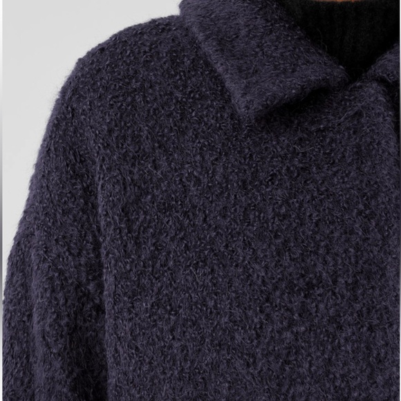 Eileen Fisher alpaca boucle classic collared winter coat size XL - Picture 4 of 12
